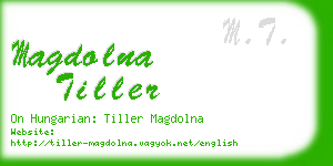 magdolna tiller business card